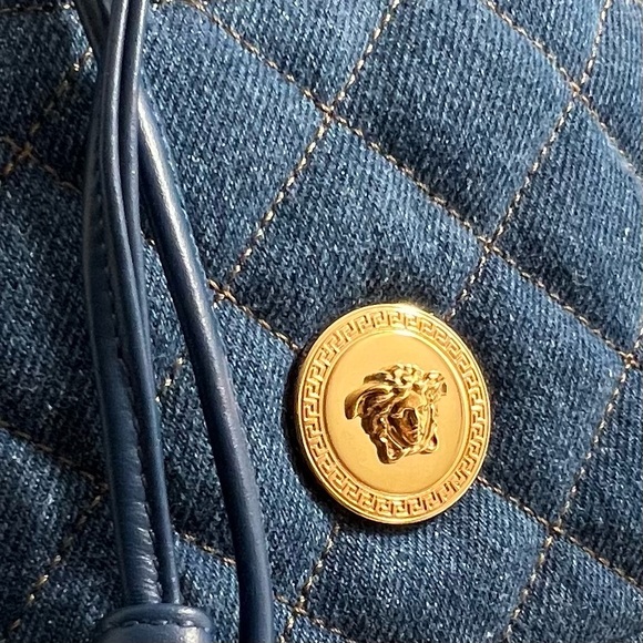 Auth VERSACE Bag • Denim Tote Shoulder Crossbody Bag NWOT Authentic VERSACE - Picture 2 of 9